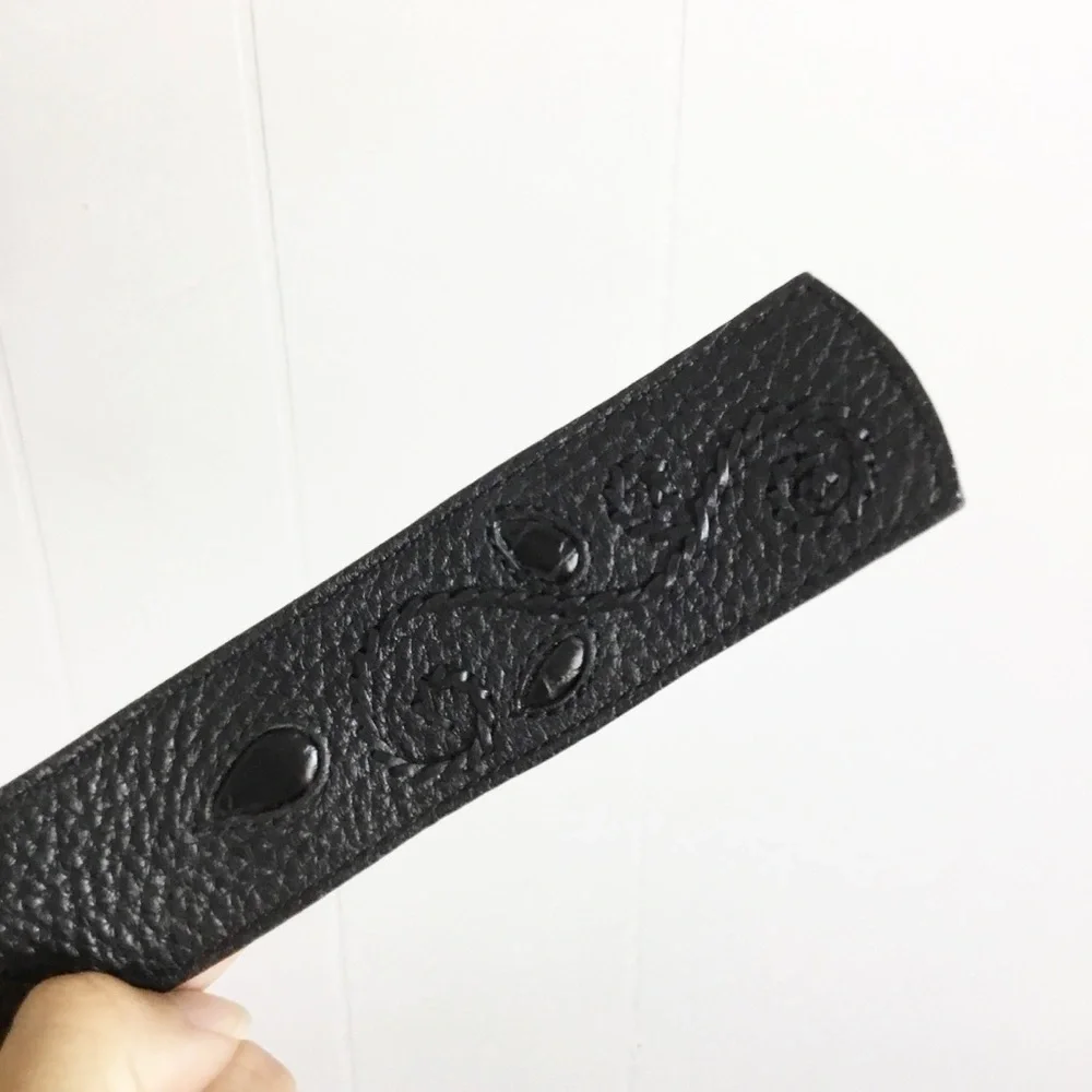 Brighton Leather Black Belt With Silver Size S